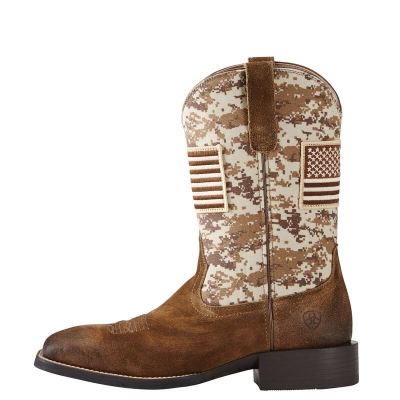 Ariat Sport Patriot - Western Laarzen Bruin / Wit Heren - 11130-561